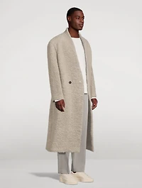 Bouclé Double-Breasted Overcoat