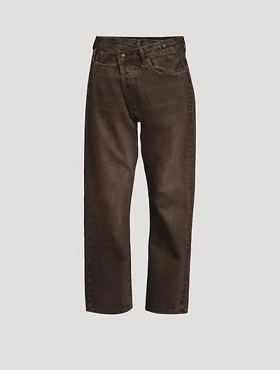 Crossover Wide-Leg Jeans