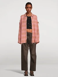 Crossover Wide-Leg Jeans