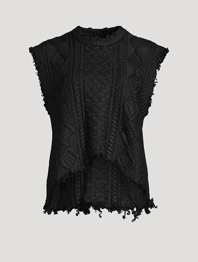 Cable-Knit Sweater Vest