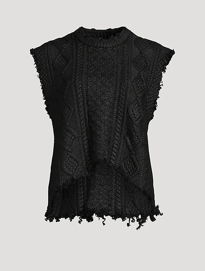 Cable-Knit Sweater Vest
