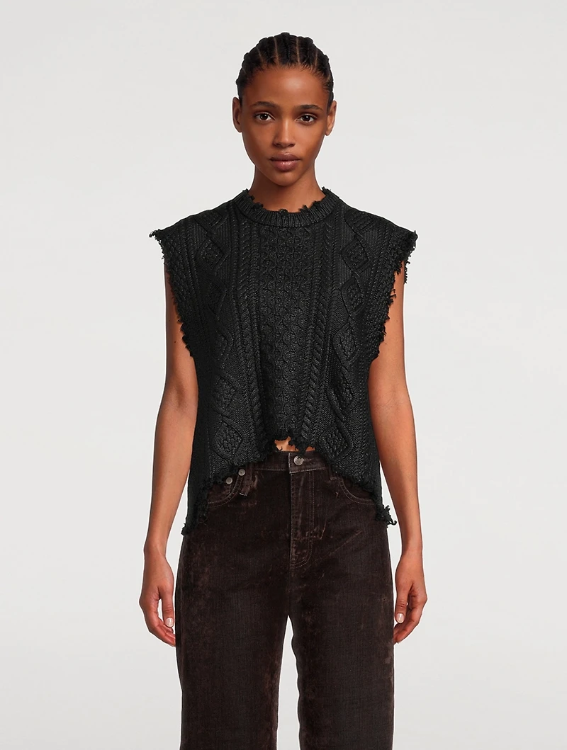 Cable-Knit Sweater Vest