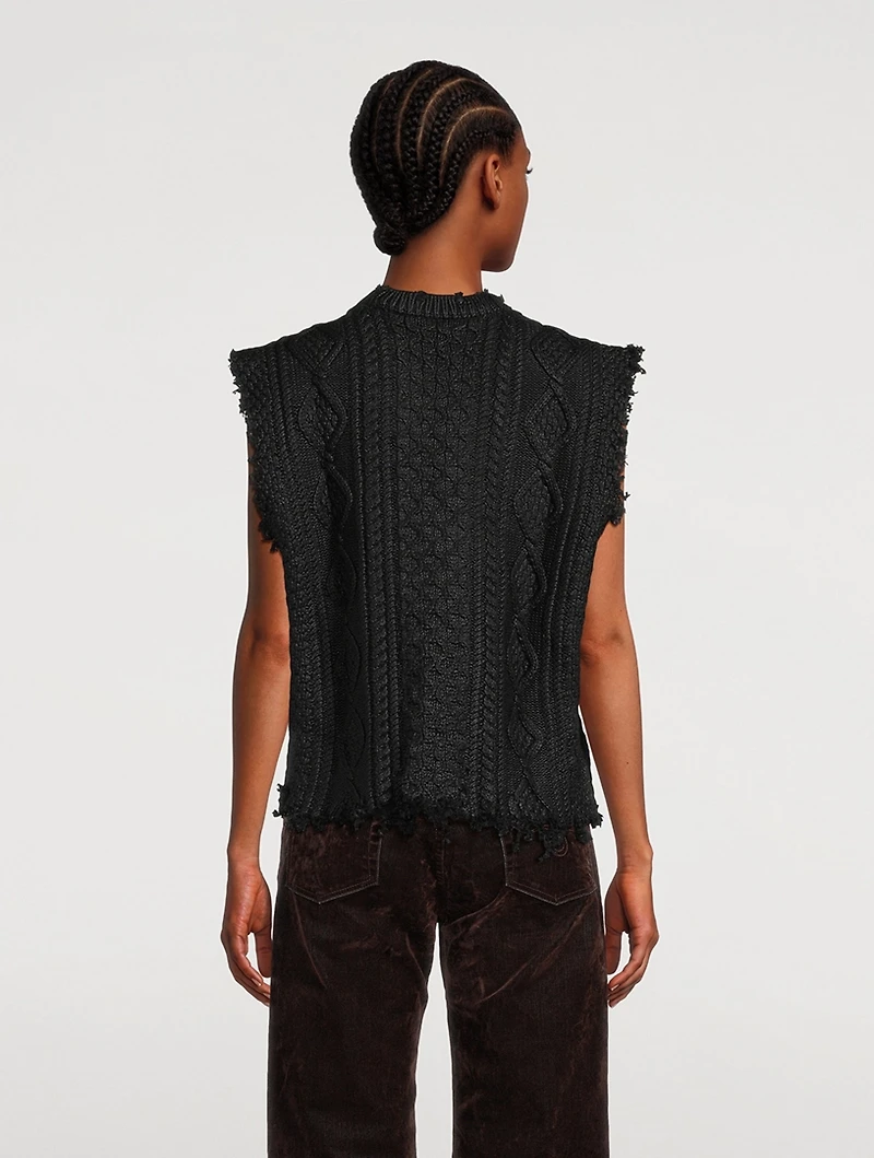 Cable-Knit Sweater Vest