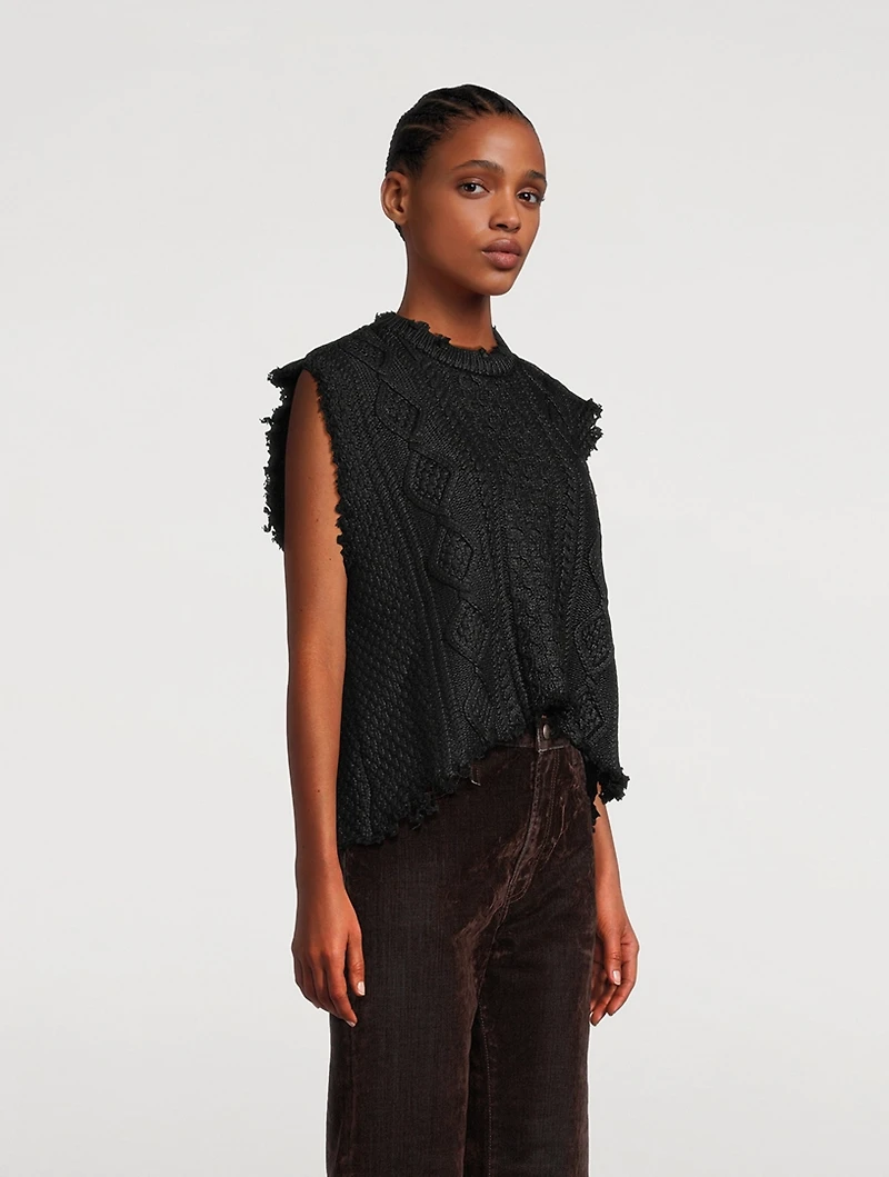 Cable-Knit Sweater Vest