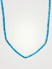 Bohème 14K Gold Sleeping Beauty Turquoise Heishi Necklace