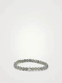 Bohème Blue Labradorite Bracelet With Silver Dew Drop Charm