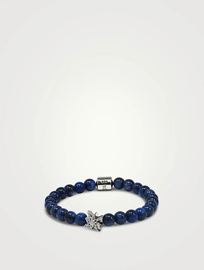 Bohème Sterling Silver Starburst Midnight Kyanite Bracelet With Topaz