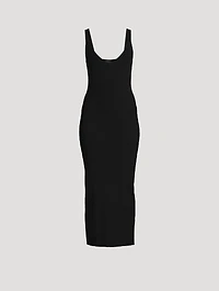 Virgo Rib-Knit Midi Dress