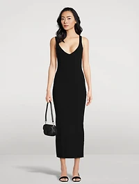 Virgo Rib-Knit Midi Dress