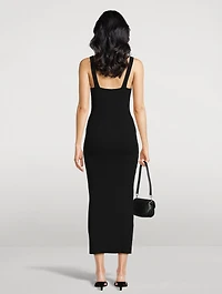 Virgo Rib-Knit Midi Dress