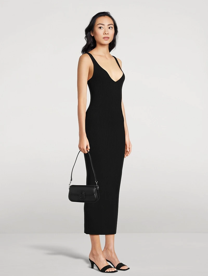 Virgo Rib-Knit Midi Dress