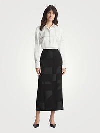 Scottie Silk Shirt Floorplan Print