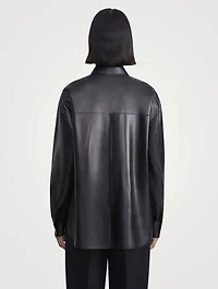 Leather Shirt Jacket