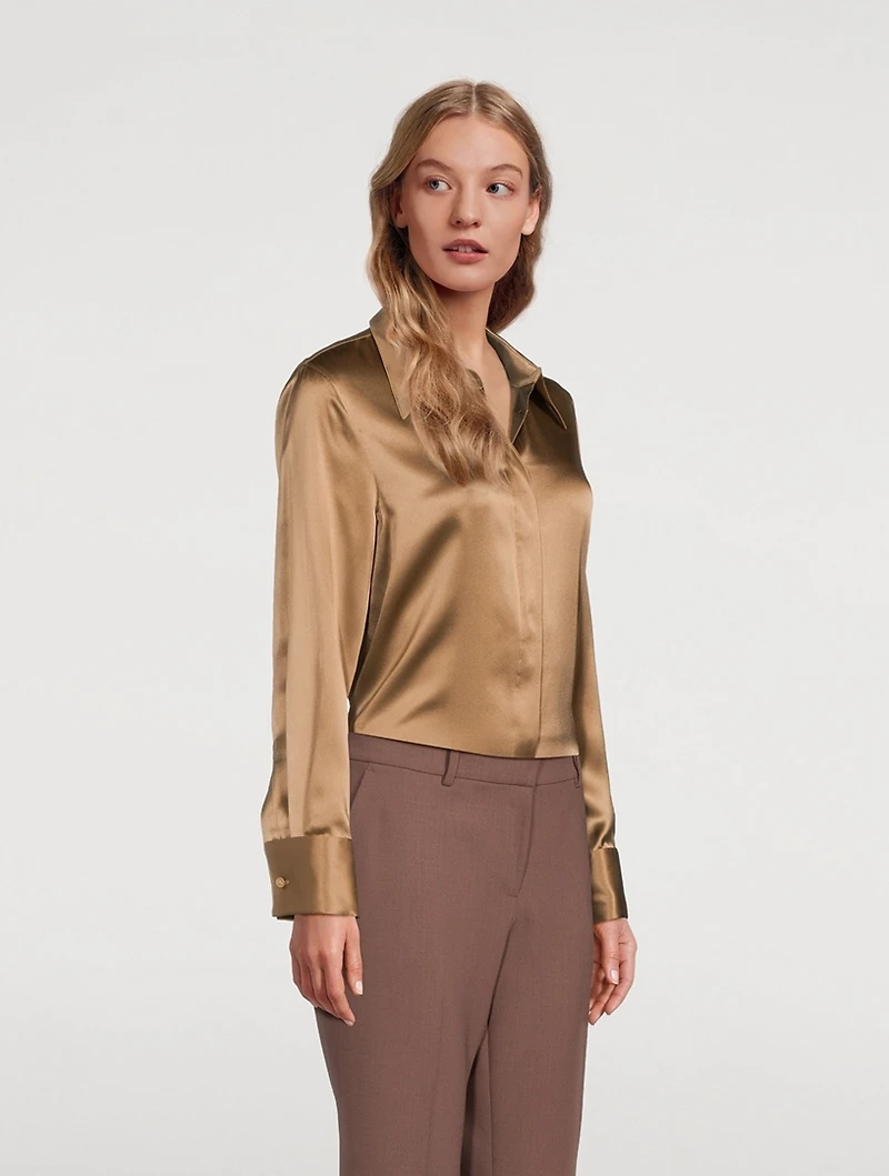 French Cuff Silk Shirt