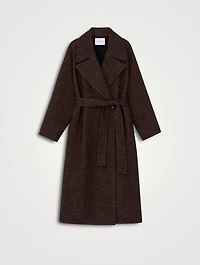 Belted Herringbone Coat