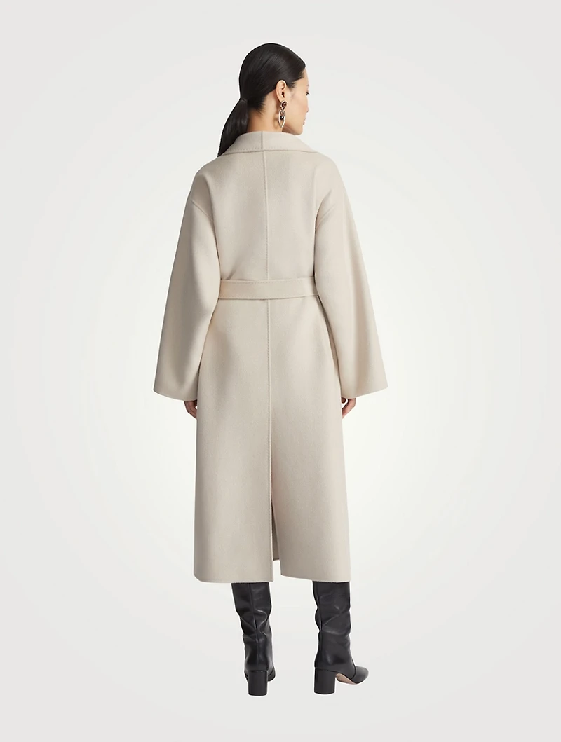 Belted Double-Face Cashmere Coat