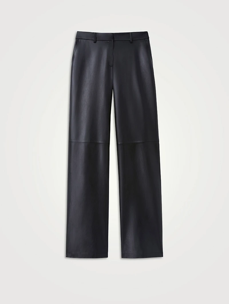 Sullivan Leather Straight-Leg Trousers