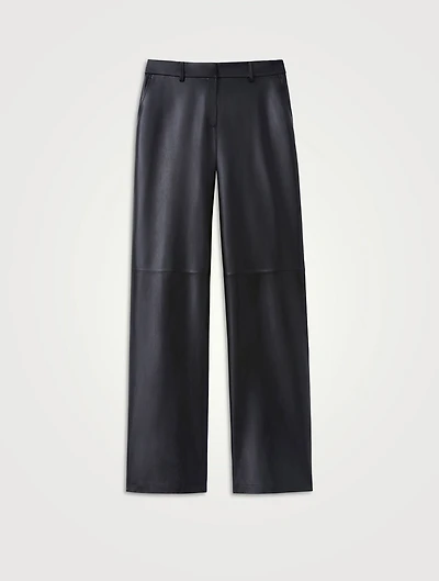 Sullivan Leather Straight-Leg Trousers