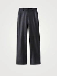 Sullivan Leather Straight-Leg Trousers