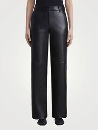 Sullivan Leather Straight-Leg Trousers