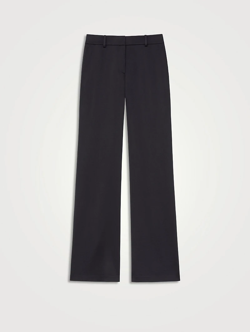 Sullivan Satin Straight-Leg Trousers