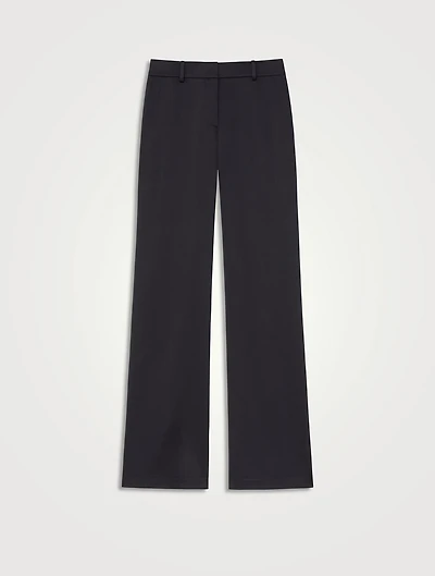 Sullivan Satin Straight-Leg Trousers