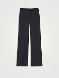 Sullivan Satin Straight-Leg Trousers