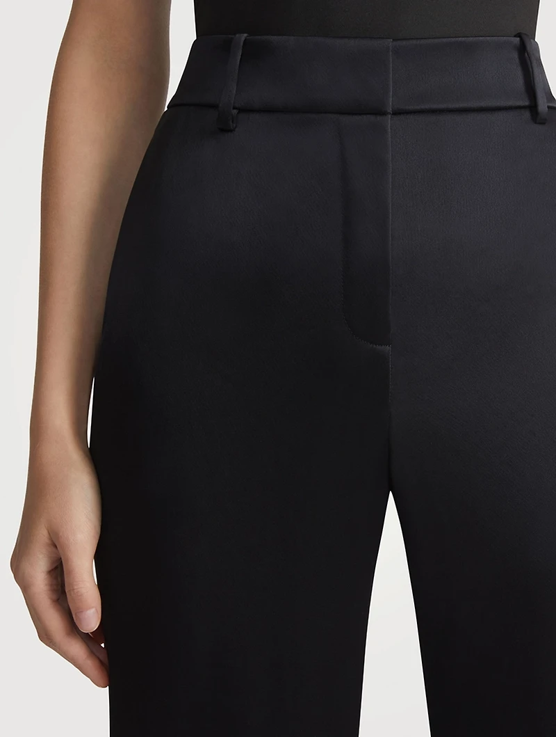 Sullivan Satin Straight-Leg Trousers