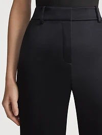 Sullivan Satin Straight-Leg Trousers