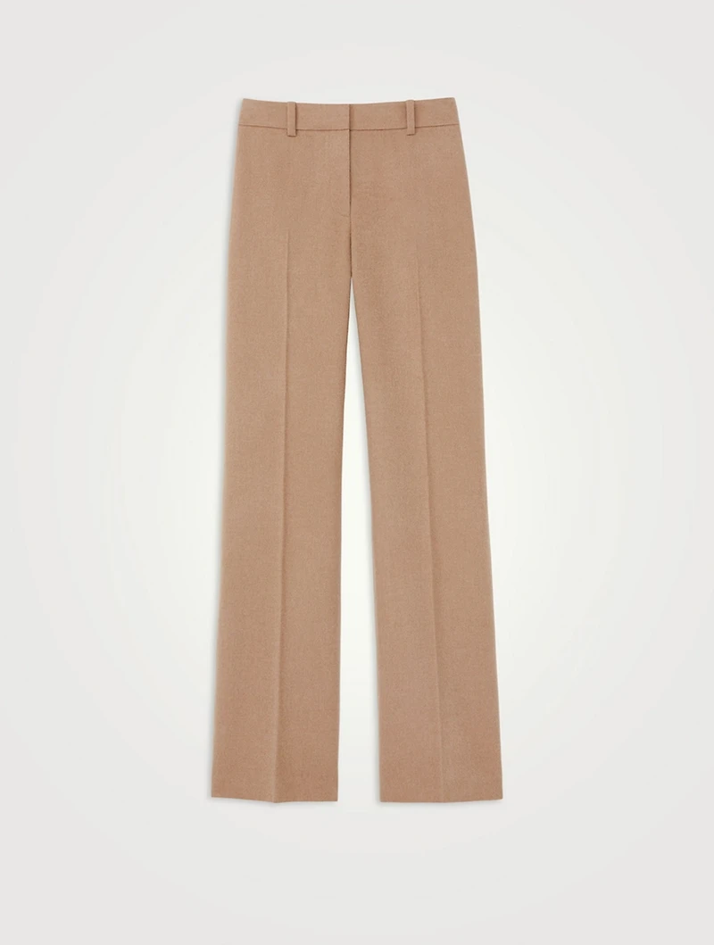 Sullivan Camel Hair Straight-Leg Trousers