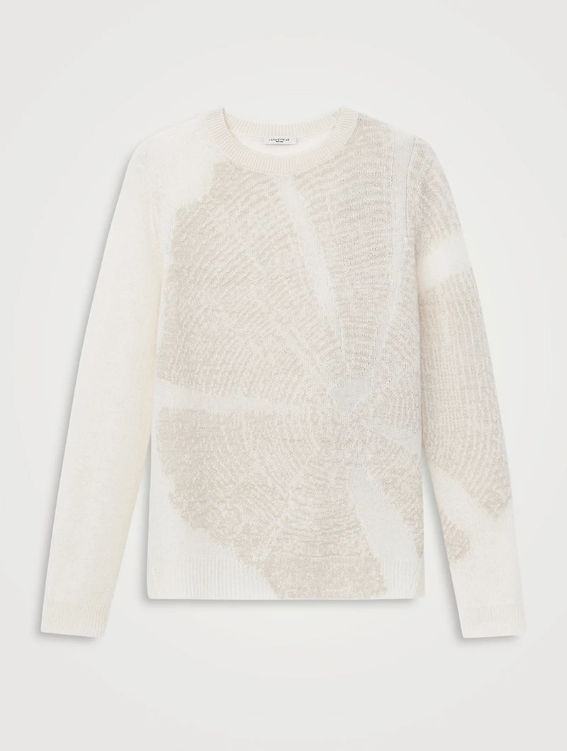 Wood Grain Intarsia Cashmere Sweater