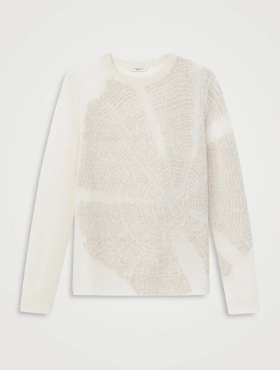 Wood Grain Intarsia Cashmere Sweater