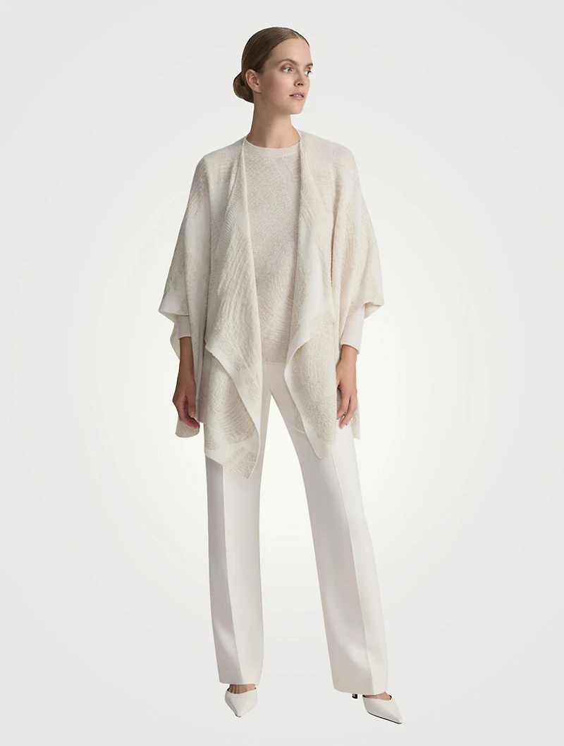 Wood Grain Intarsia Cashmere Sweater