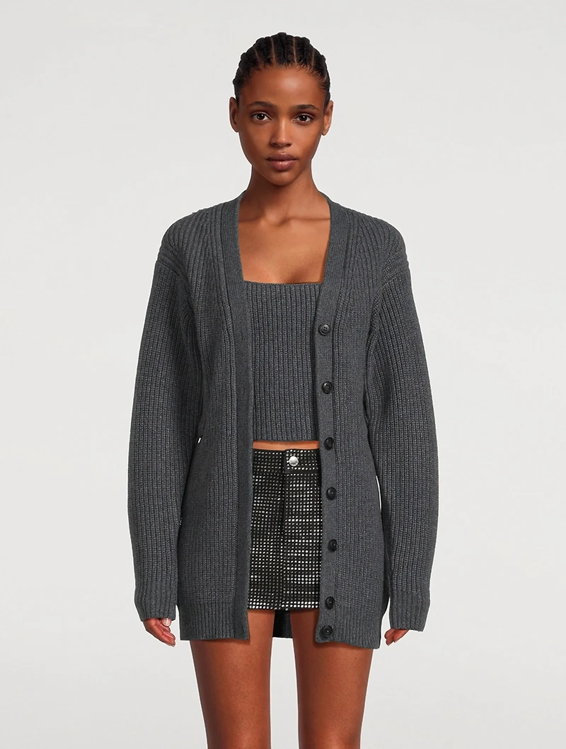 Layered Rib-Knit Twinset