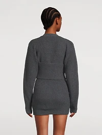 Layered Rib-Knit Twinset