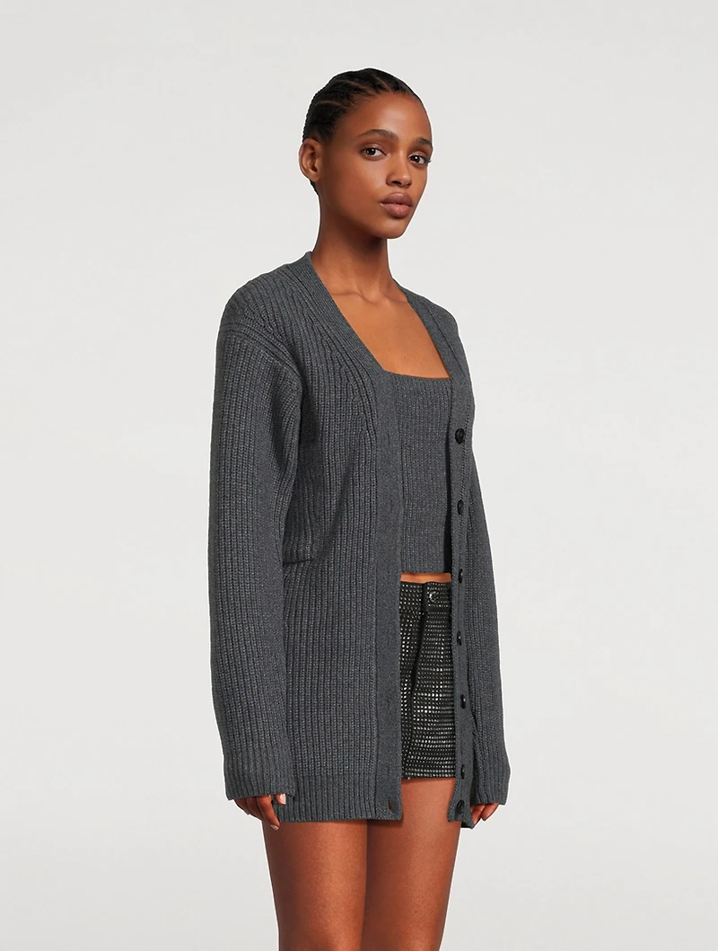 Layered Rib-Knit Twinset