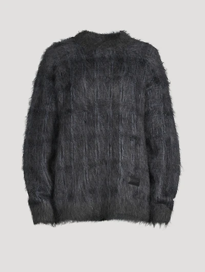 Oversized Plaid Jacquard Sweater
