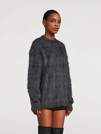 Oversized Plaid Jacquard Sweater