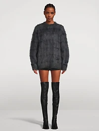 Oversized Plaid Jacquard Sweater