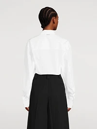 Diamond Hem Cropped Shirt