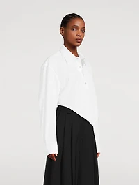 Diamond Hem Cropped Shirt