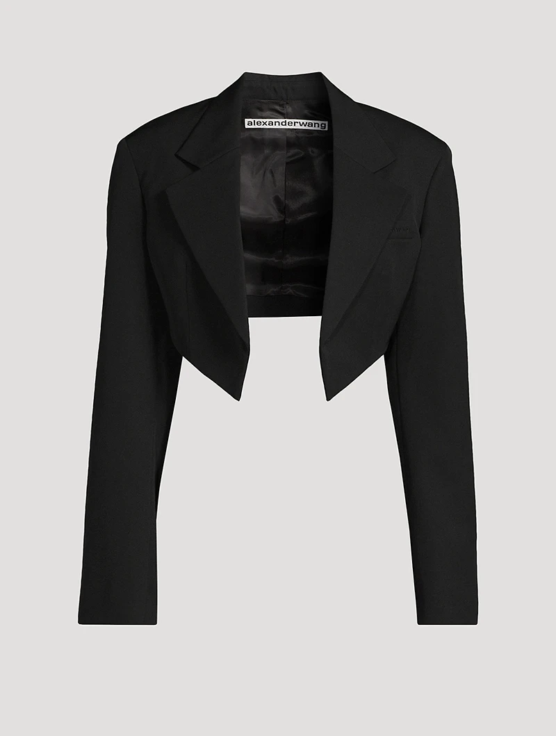 Cropped Wool Blazer