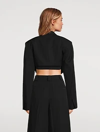 Cropped Wool Blazer