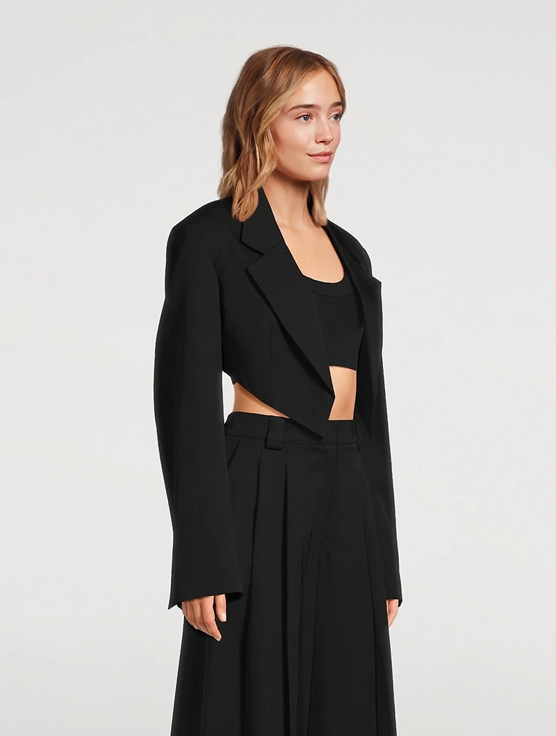 Cropped Wool Blazer