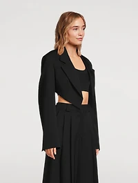 Cropped Wool Blazer