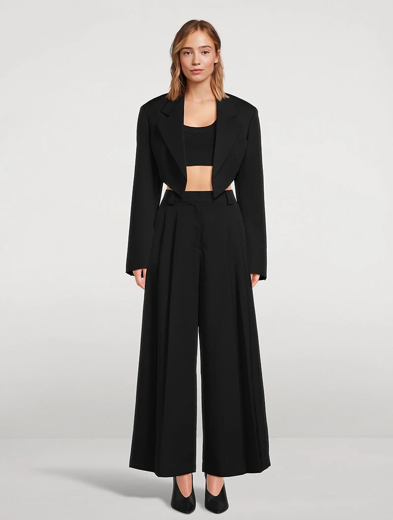 Cropped Wool Blazer