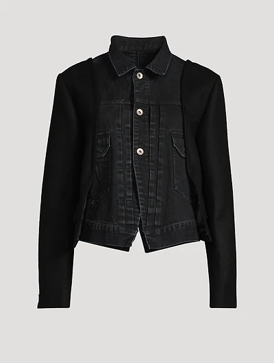 Denim And Wool Melton Jacket