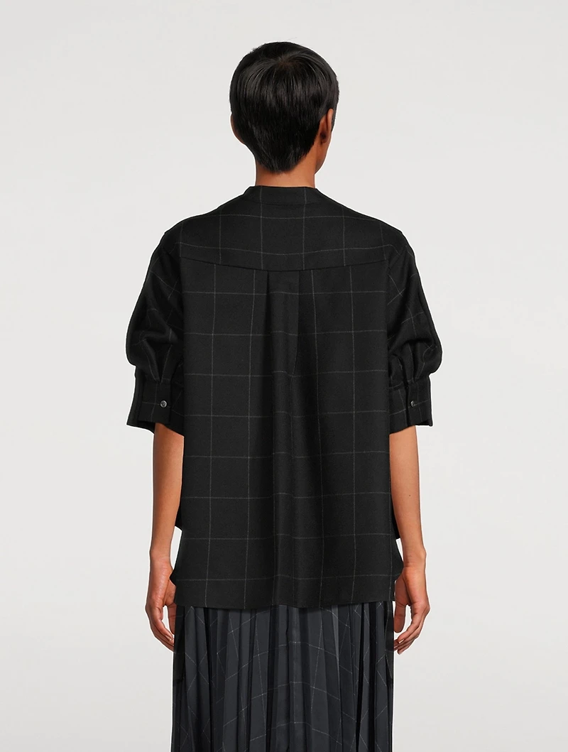 Mixed-Media Wool Sweater
