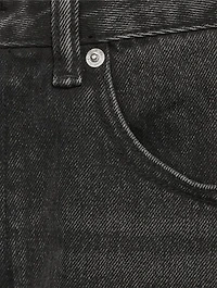 Layered Straight Jeans With Removable Crystal Underwear