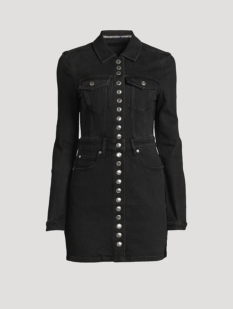 Stretch Denim Mini Dress